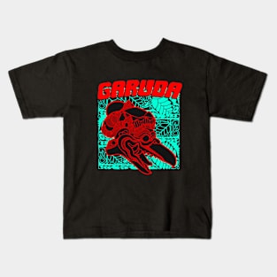 Modern Batik With Retro Vaporwave Style Kids T-Shirt